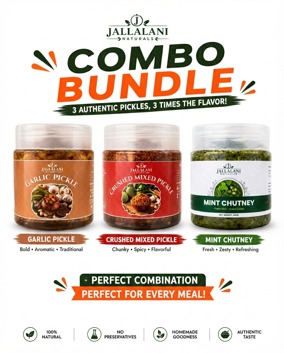 3-Jar Combo Collection of Pickle & Chutney (P006)