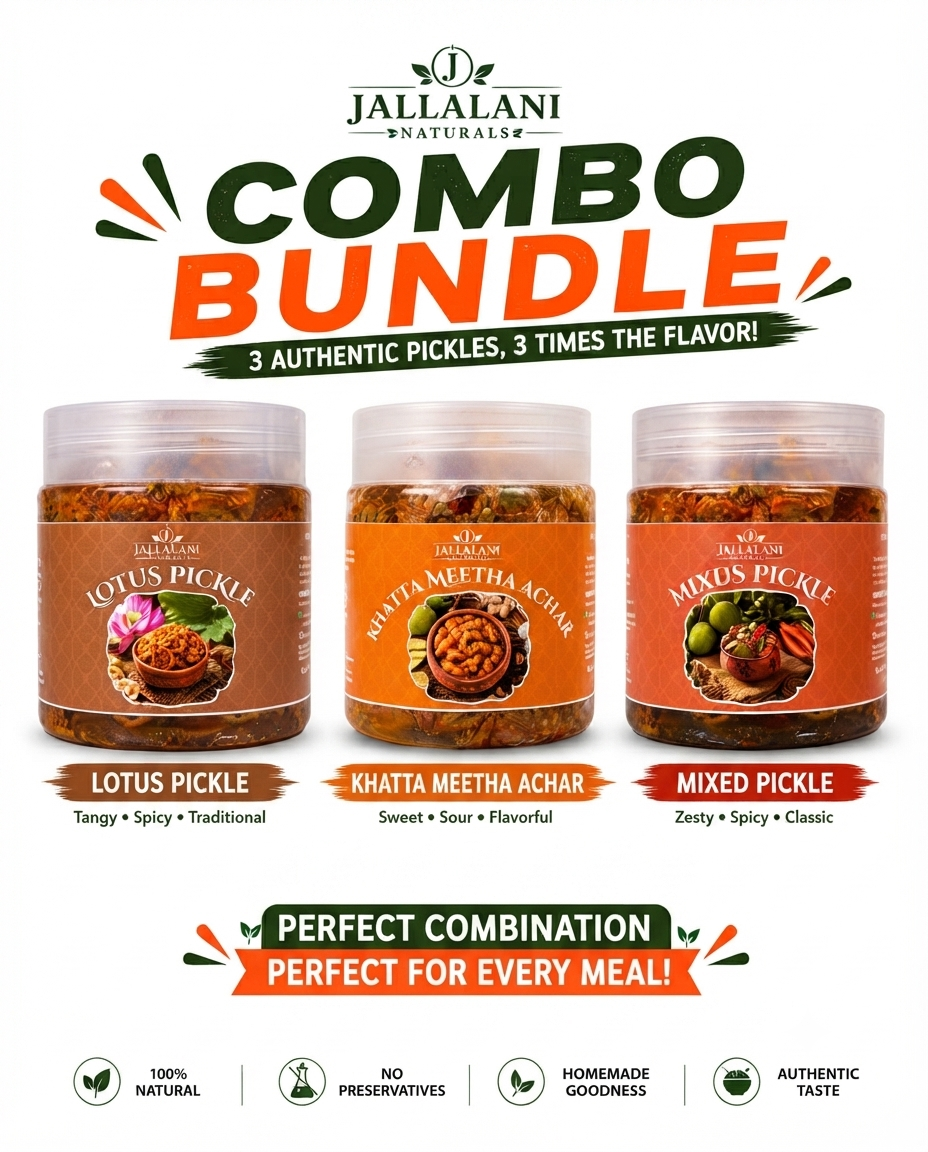 3-Jar Combo Collection of Pickle & Chutney (P009)