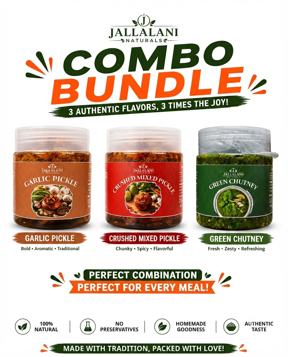 3-Jar Combo Collection of Pickle & Chutney (P005)