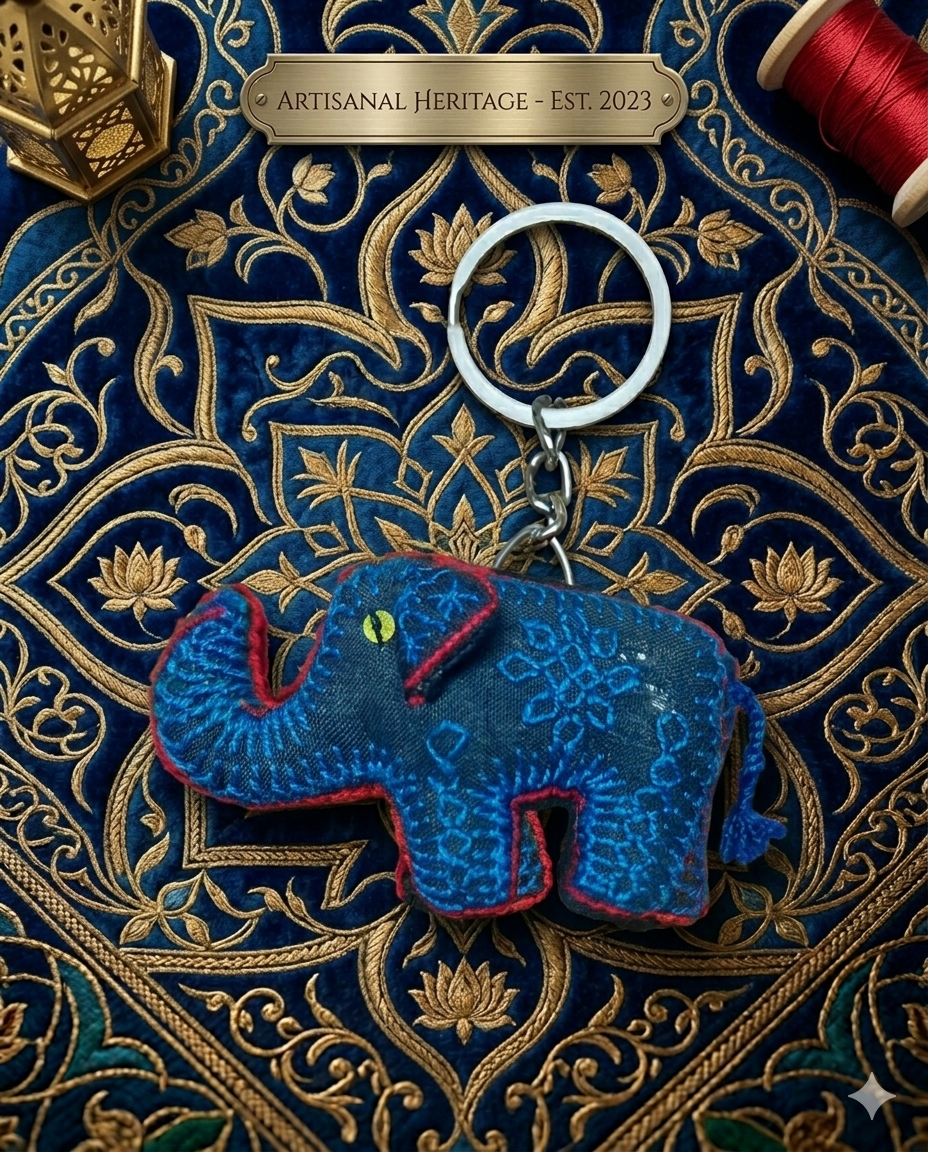 Key chain Elephant-Embroidery (KC010)