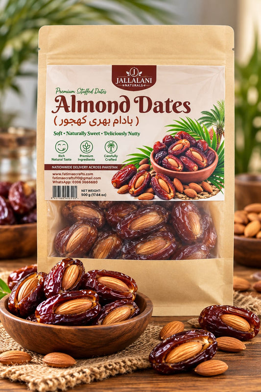 Premium Almond Stuffed Dates (بادام بھری کھجور) 500g