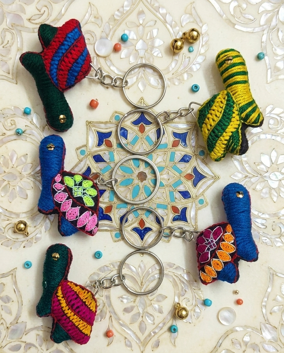 Key chain Turtle-Embroidery (Pack of 05) (KC008)