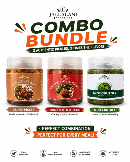 3-Jar Combo Collection of Pickle & Chutney (P006)