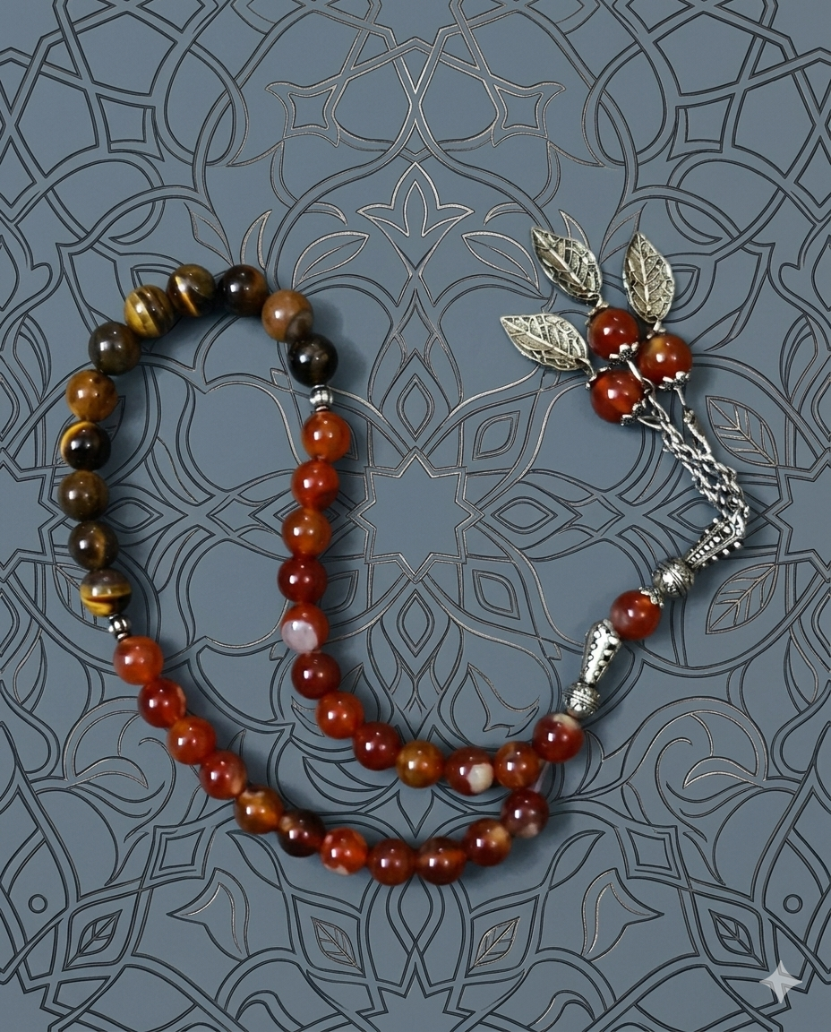 Tasbeeh Handmade Aqeeq stone (T004)
