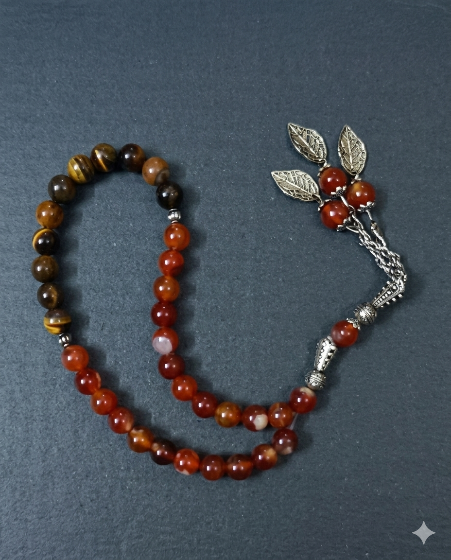 Tasbeeh Handmade Aqeeq stone (T004)