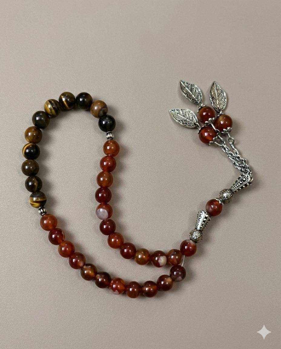 Tasbeeh Handmade Aqeeq stone (T004)