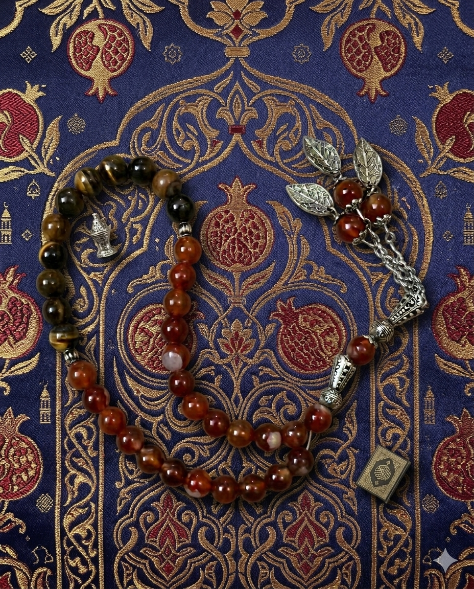 Tasbeeh Handmade Aqeeq stone (T004)