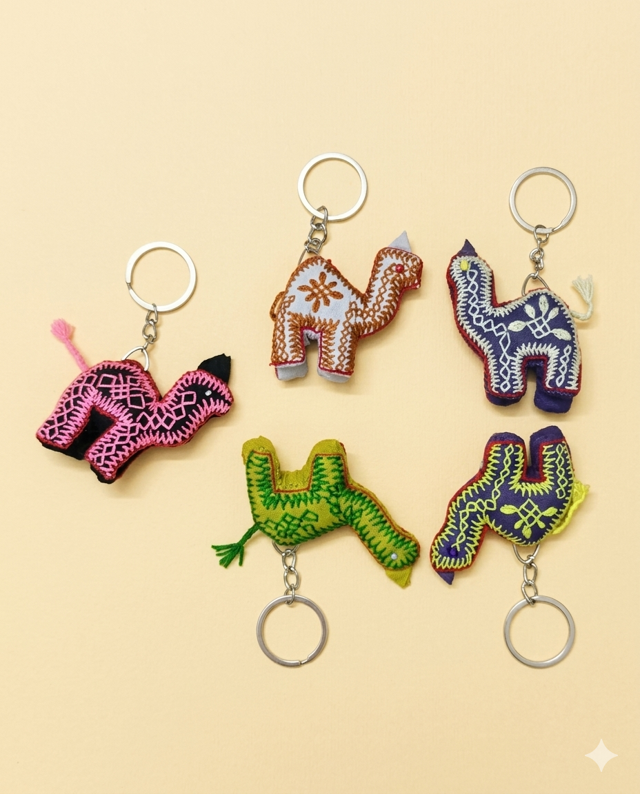 Key chain Camel-Embroidery (Pack of 05) (KC006)