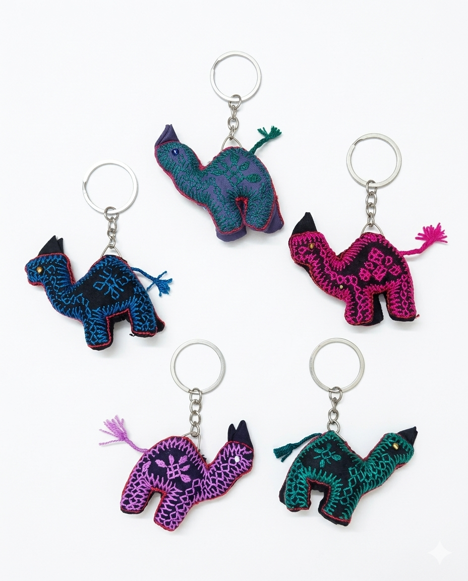 Key chain Camel-Embroidery (Pack of 05) (KC006)