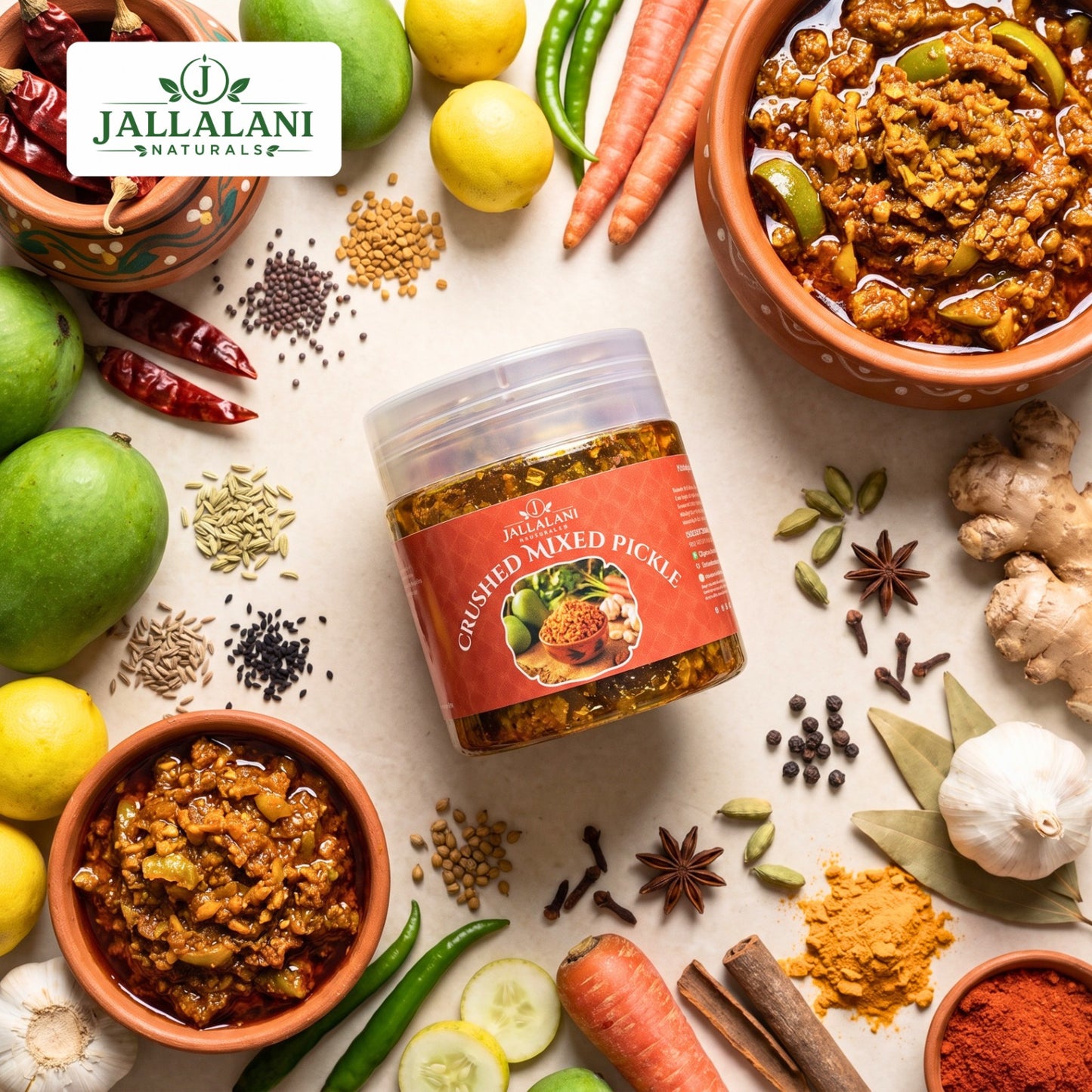 Crushed Mixed Pickle (500g)