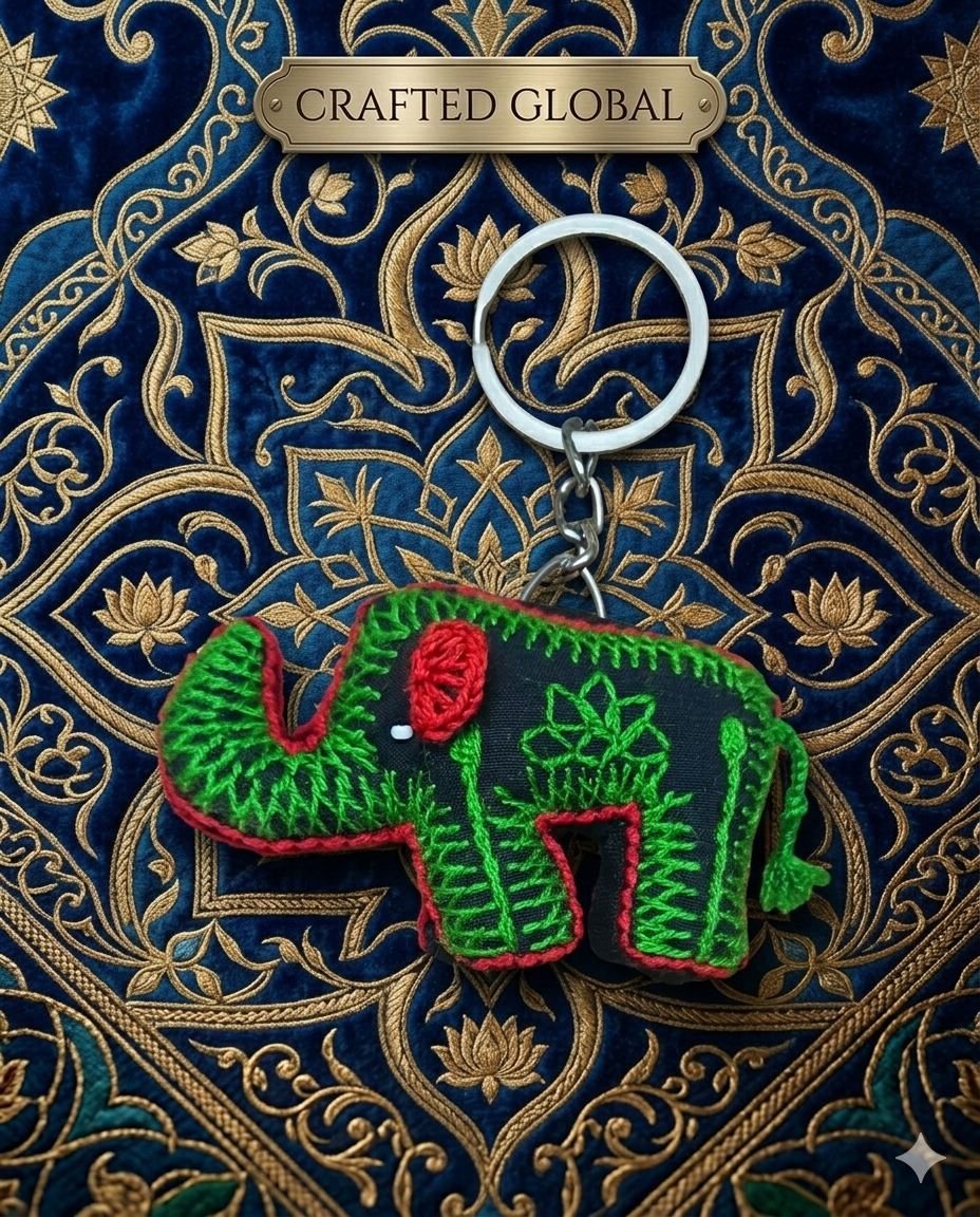 Key chain Elephant-Embroidery (KC010)