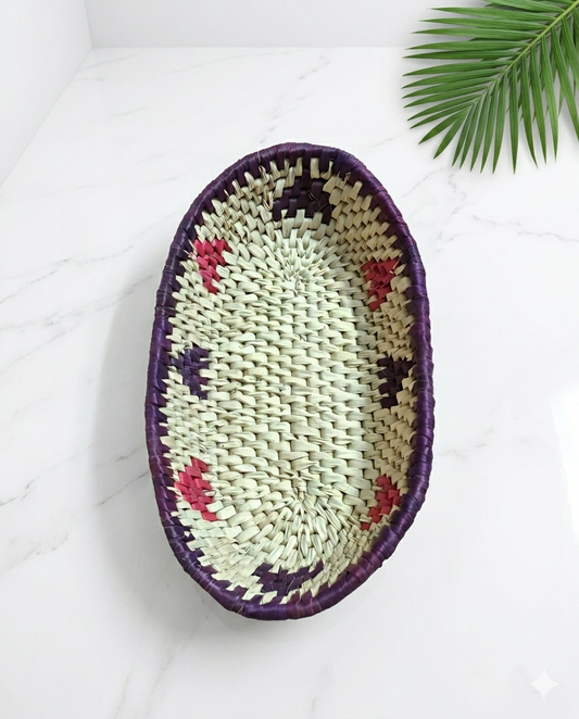 Tray Fruit basket Date Leaf (11.5"/6.5") (FB003)