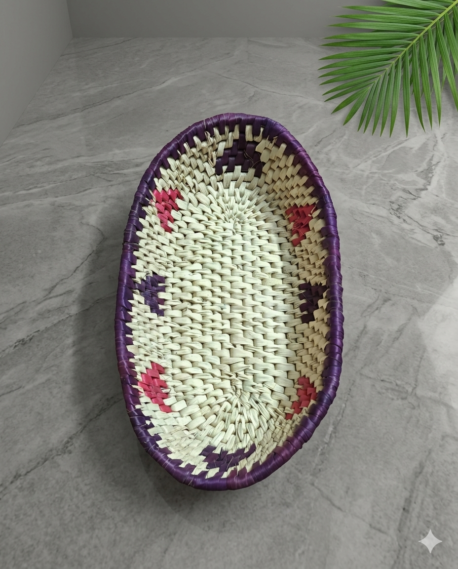Tray Fruit basket Date Leaf (11.5"/6.5") (FB003)