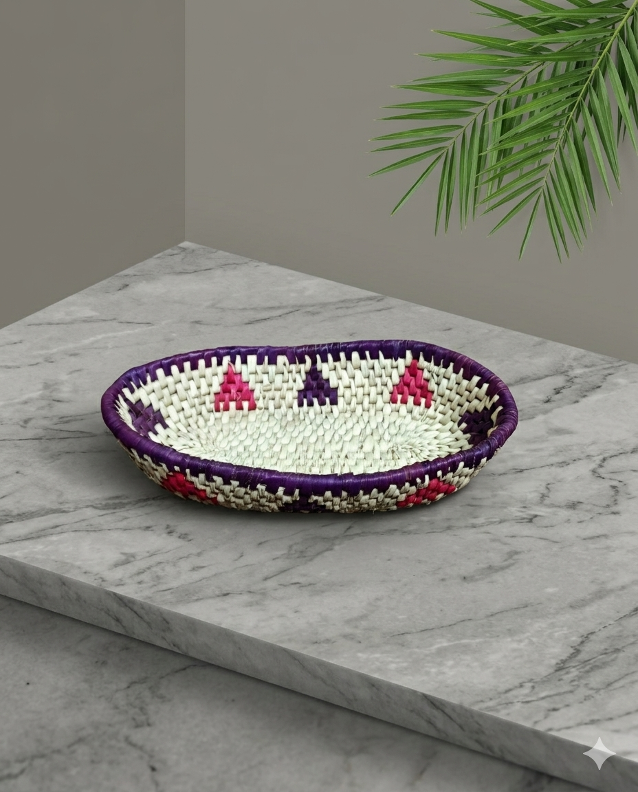 Tray Fruit basket Date Leaf (11.5"/6.5") (FB003)
