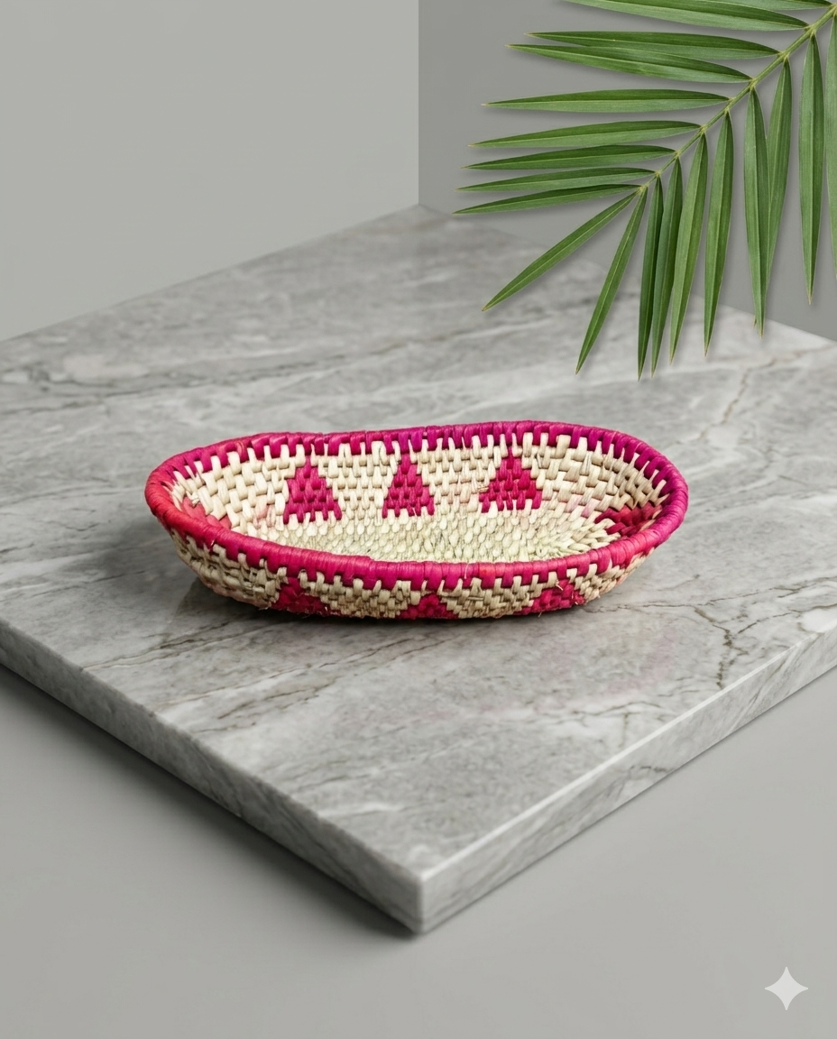 Tray Fruit basket Date Leaf (12"/6.5") (FB005)