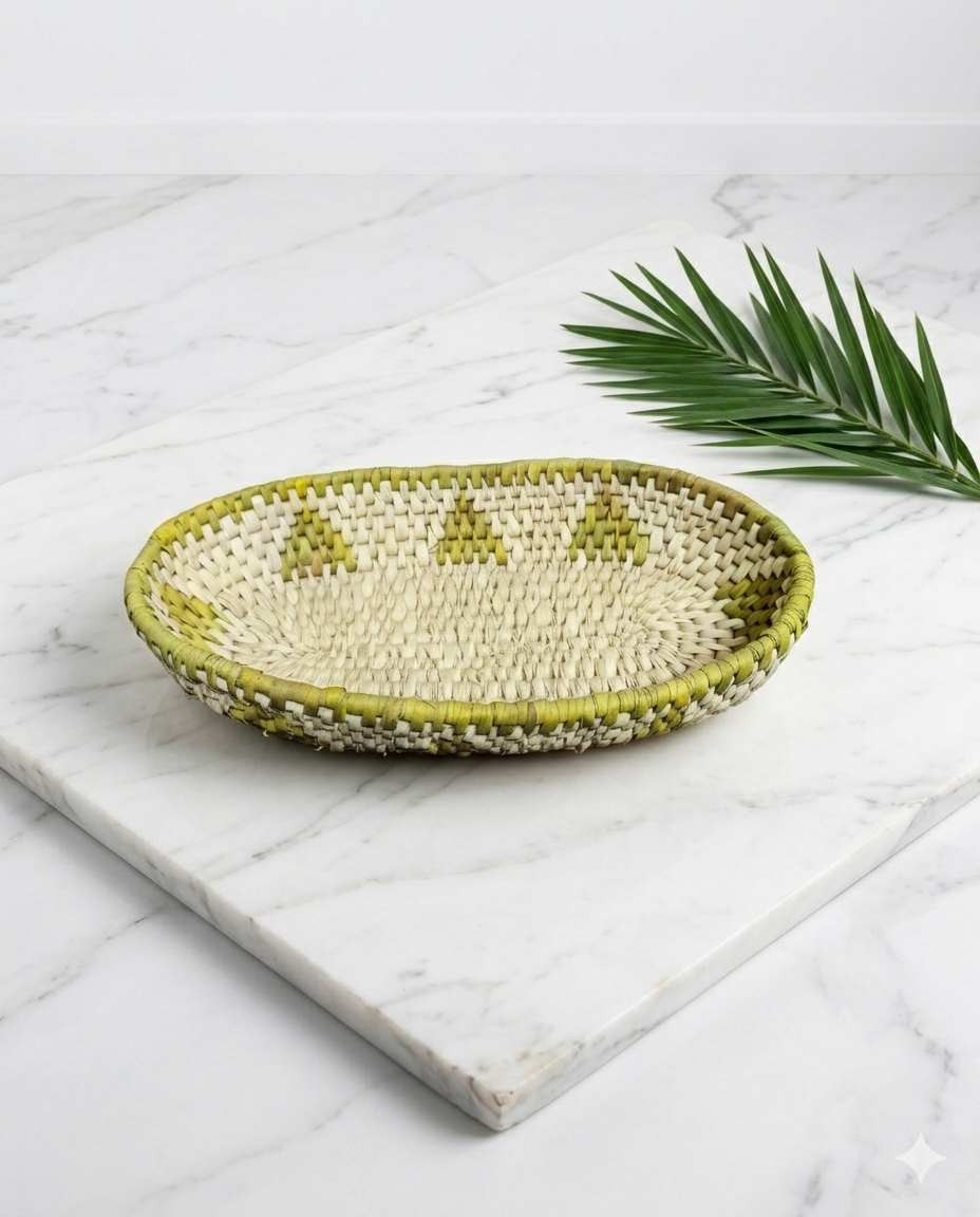 Tray Fruit basket Date Leaf (11"/6.5") (FB001)