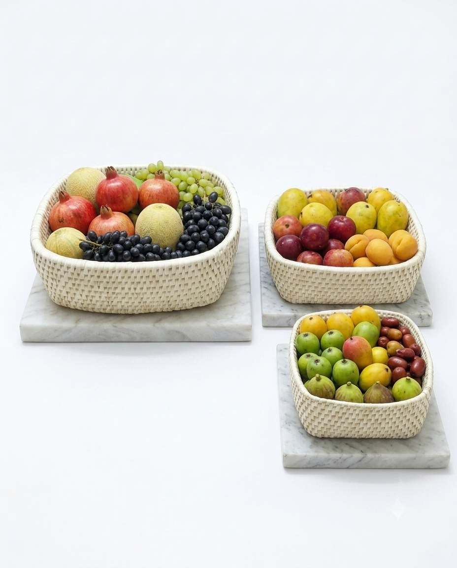 Heritage Quad Fruit basket (set of 03 pieces) (TFR009)
