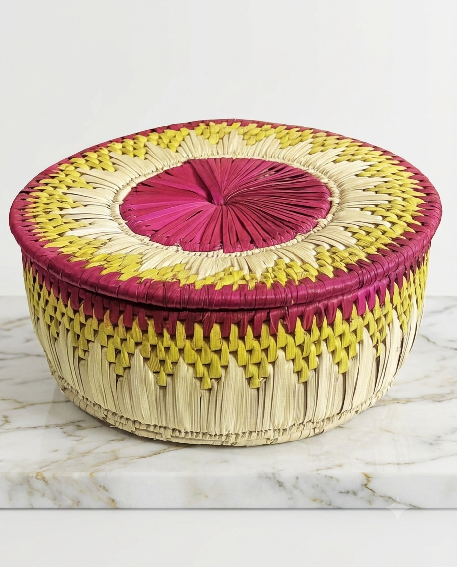 Handwoven Date Leaf Rotidaan Hotpot – Tight Coil Weave
