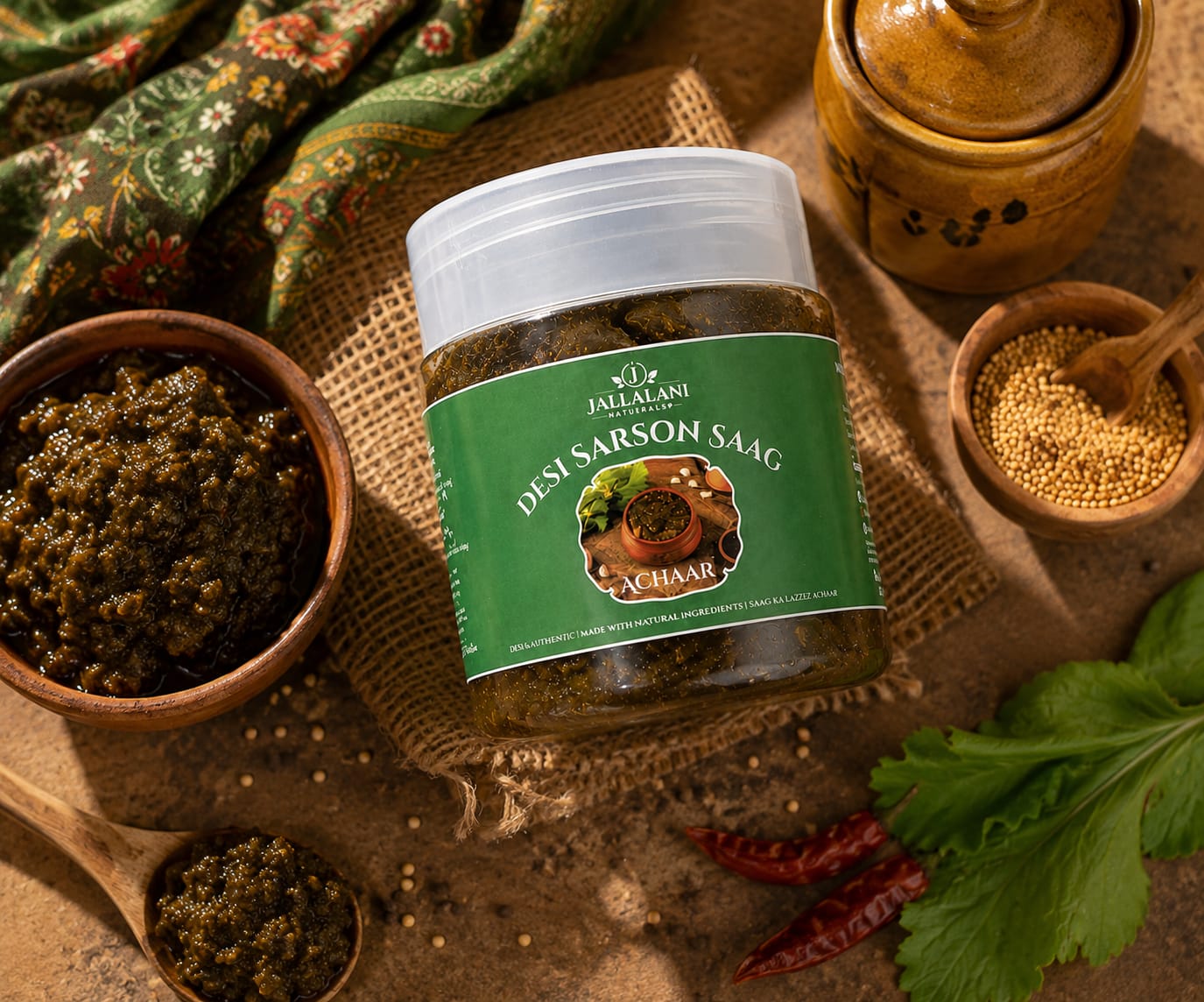 Desi Sarson Saag Pickle (500g)