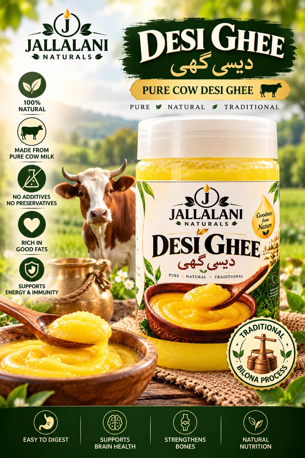 Pure Cow Desi Ghee (600g)