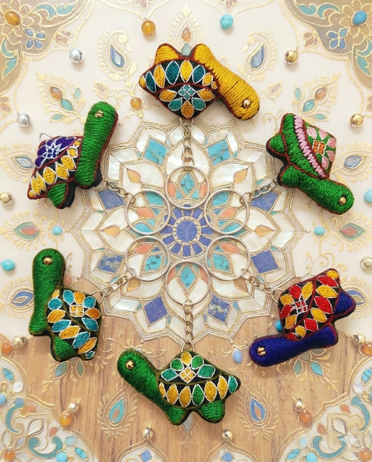 Key chain Turtle-Embroidery (Pack of 05) (KC008)