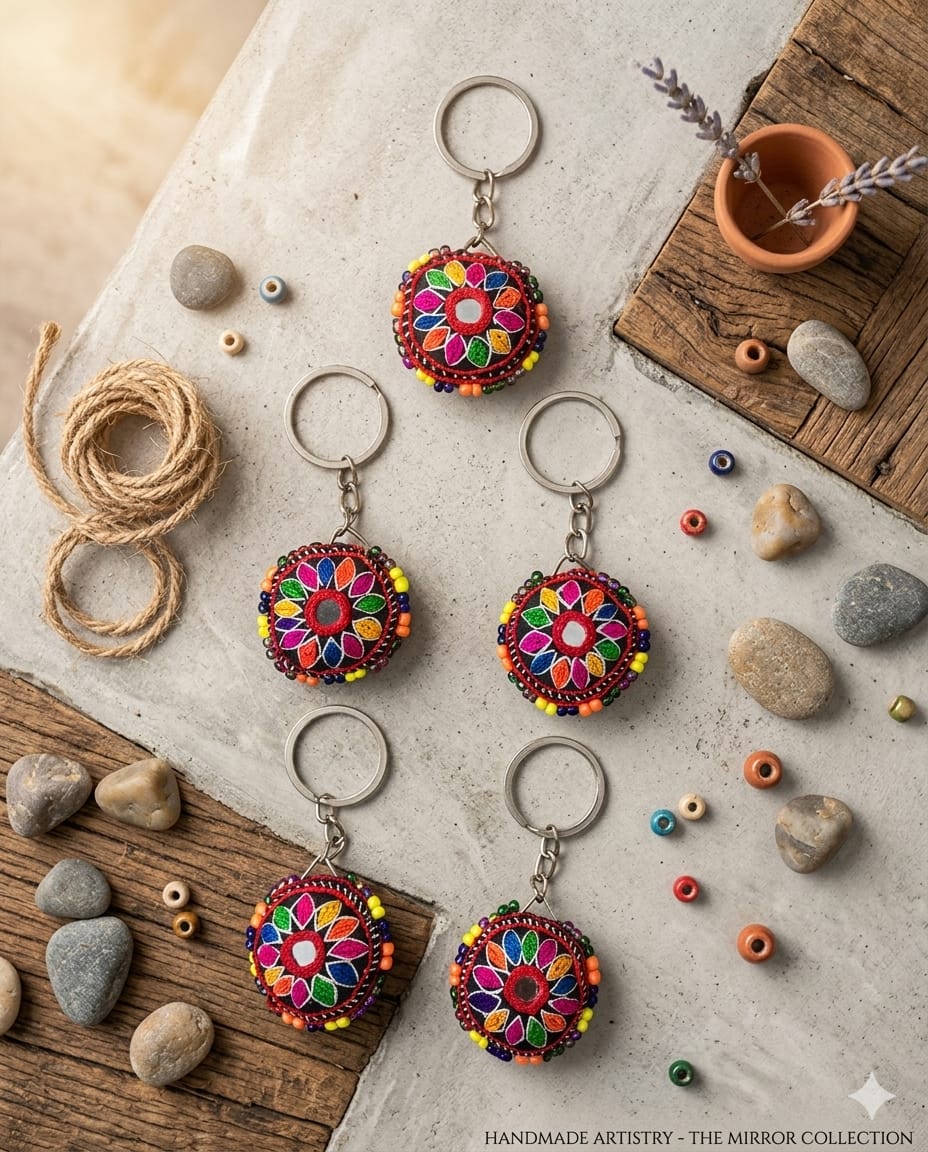 Key Chain Bead-Embroidery (Pack of 05) (KC004)