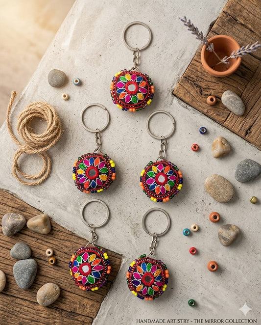 Key Chain Bead-Embroidery (Pack of 05) (KC004)