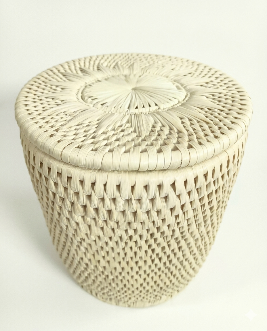 Laundry Basket with Lid (16" X16")(LB008)