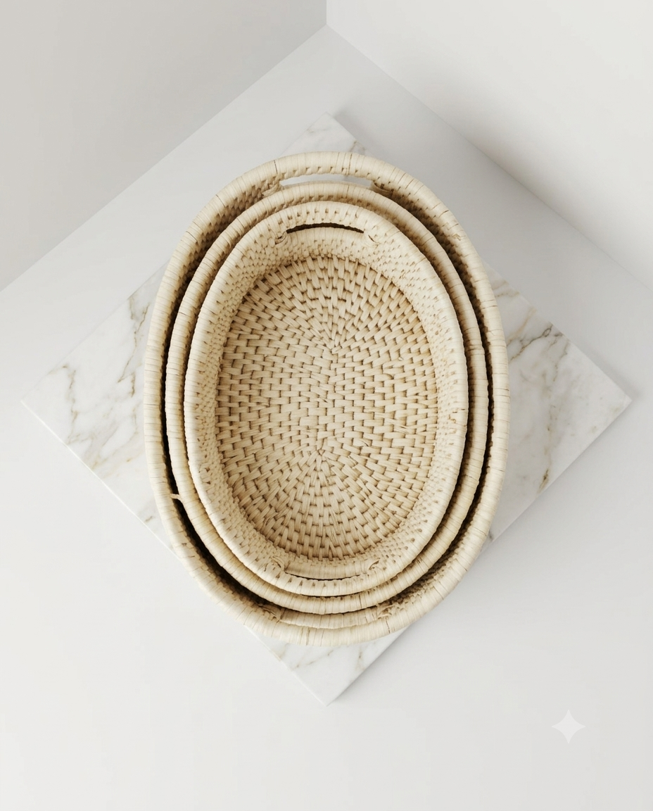 Orbit Fruit basket (Oval Basket set of 03 pieces) (TFR008)