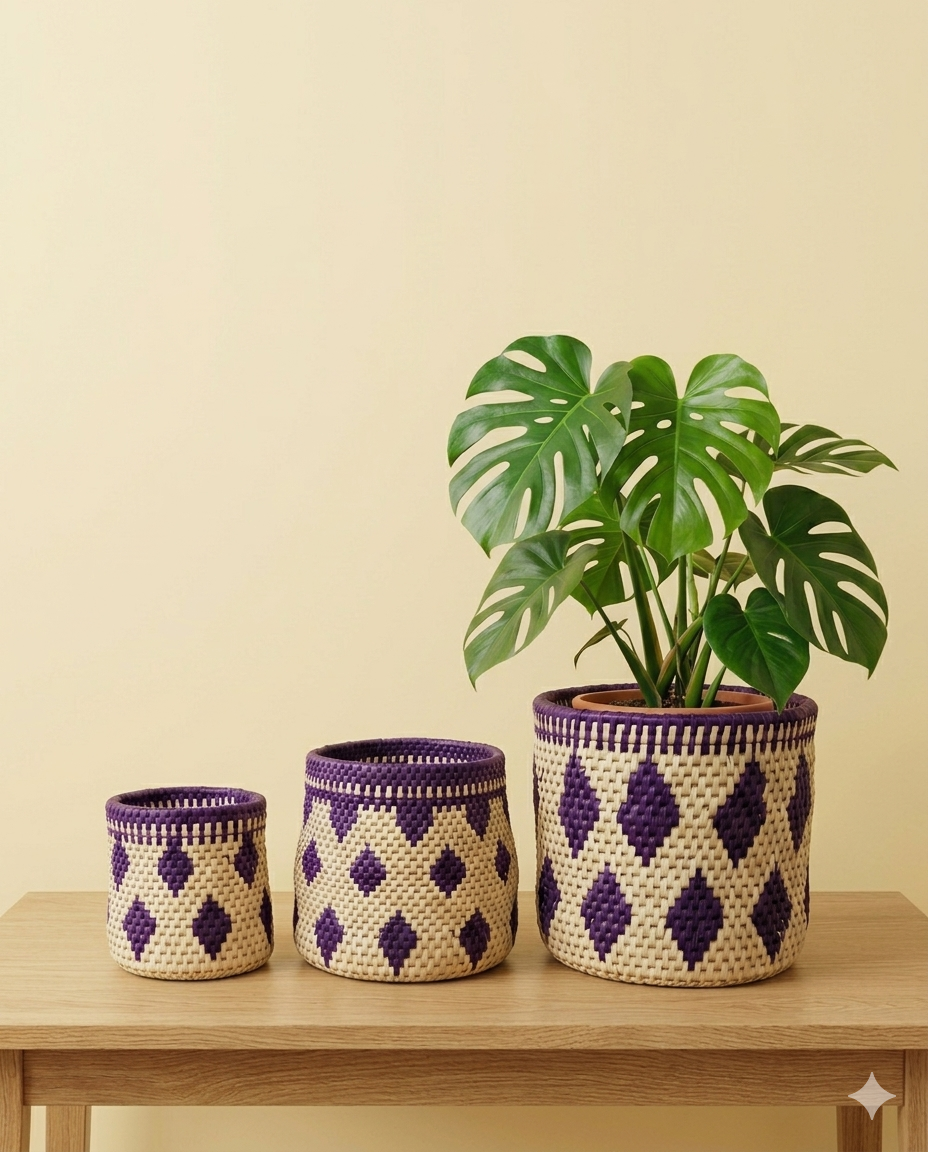 Planter Date Leaf (set of 03) (PR004)