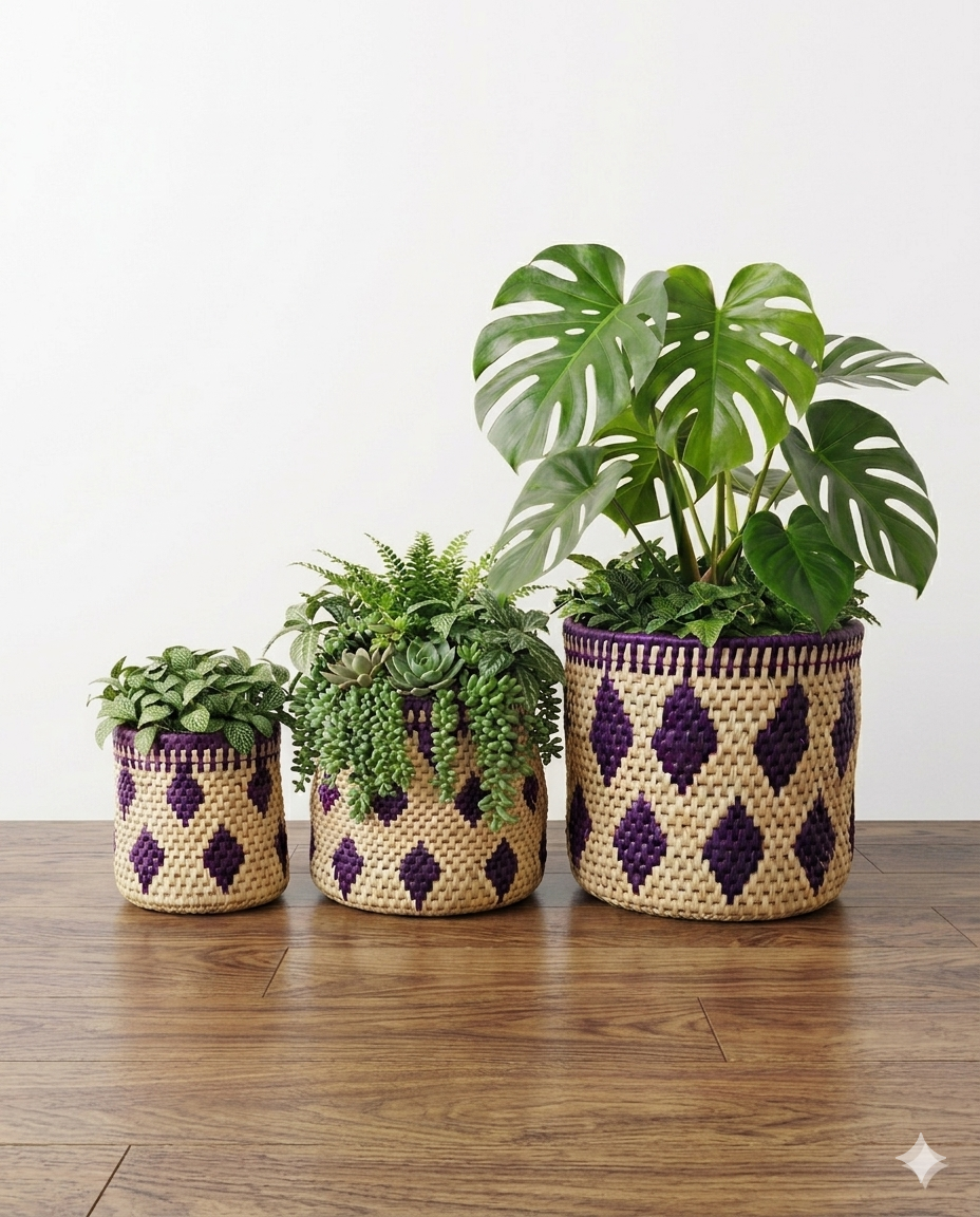 Planter Date Leaf (set of 03) (PR004)