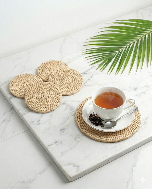 Tea Cup Coaster - 06 pieces (Size-04") (TC002)