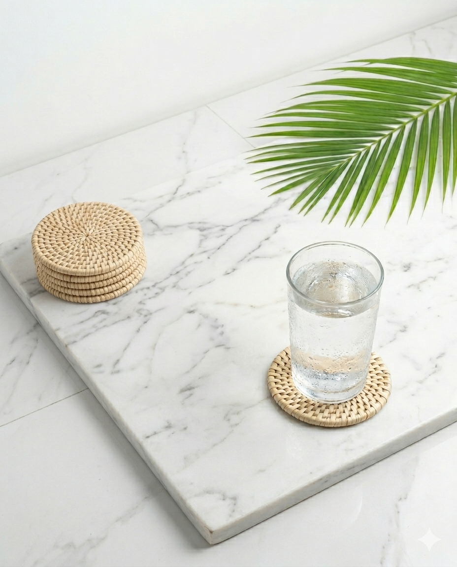 Tea Cup Coaster - 06 pieces (Size-04") (TC002)