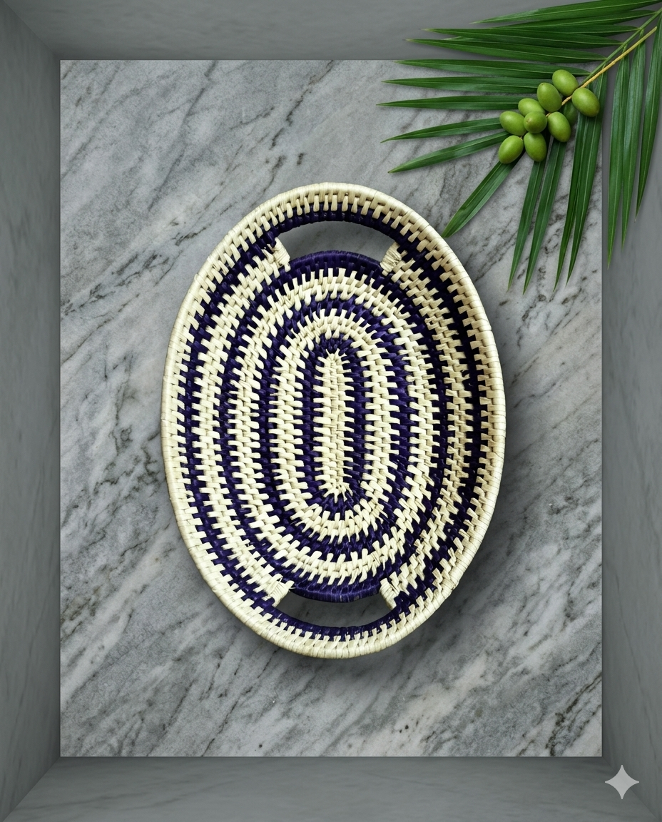 Tray Fruit basket Date Leaf (16.5"/13") (FB010)