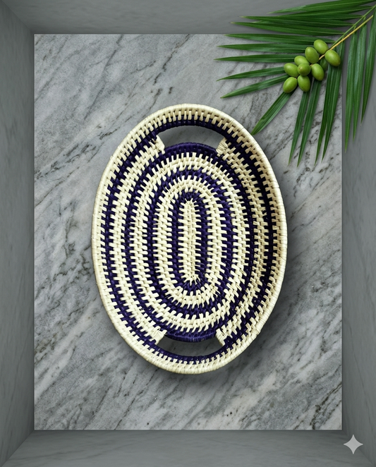 Tray Fruit basket Date Leaf (16.5"/13") (FB010)