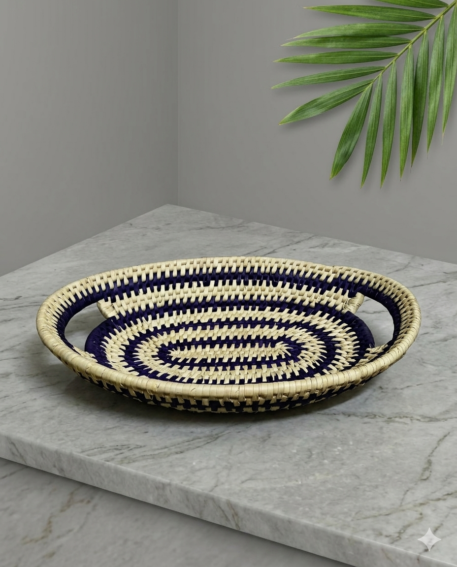 Tray Fruit basket Date Leaf (16.5"/13") (FB010)
