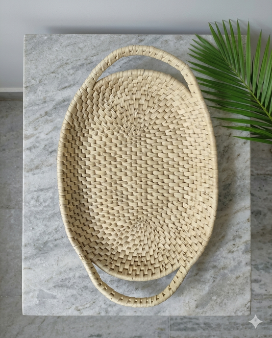 Tray Fruit basket Date Leaf (13"/9.5") (FB006)