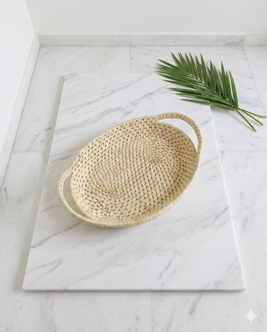 Tray Fruit basket Date Leaf (13"/9.5") (FB006)