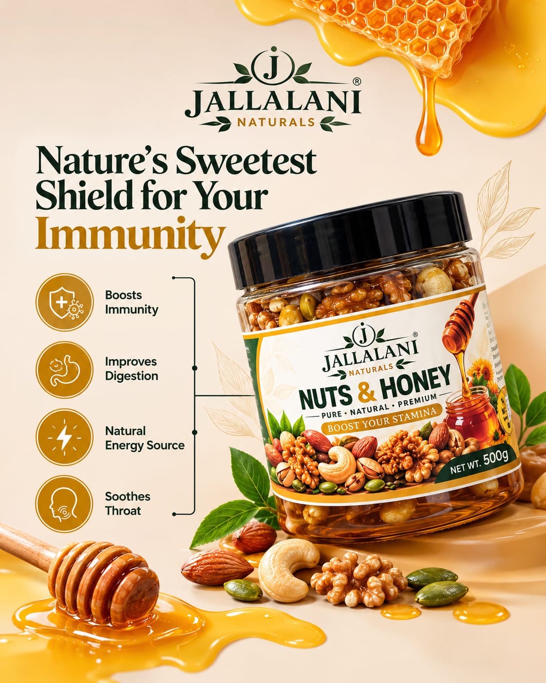 Nuts & Honey (Pure • Natural • Premium) 500g