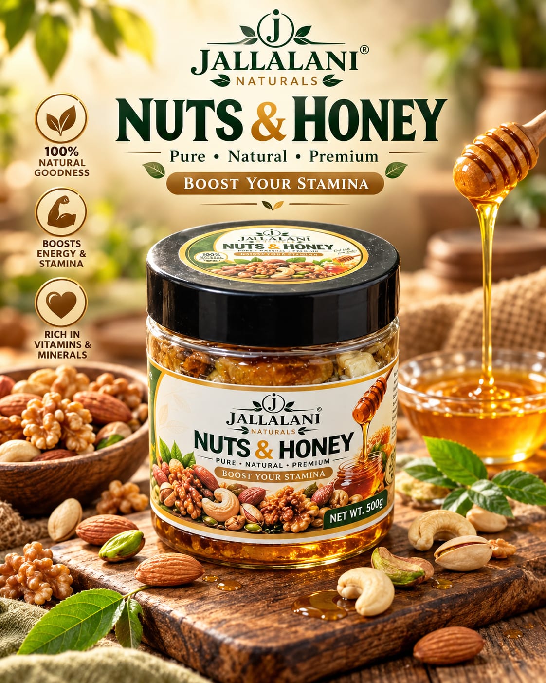 Nuts & Honey (Pure • Natural • Premium) 500g