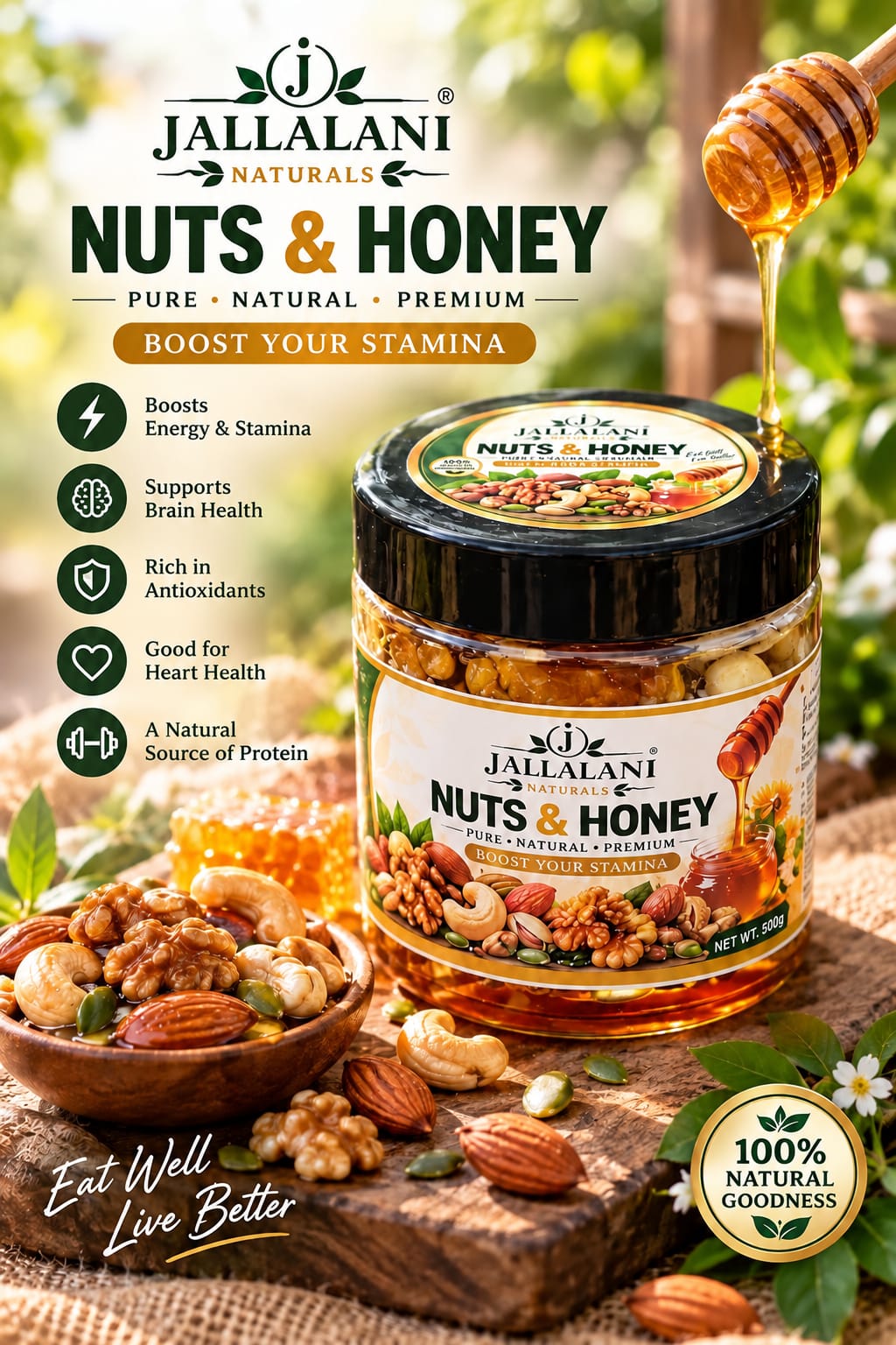 Nuts & Honey (Pure • Natural • Premium) 500g